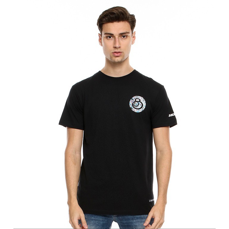 Juice Ematic Kaos Lengan Pendek Pria Hitam HOLOGRAM MTSS04106-BLK Planet Surf Kaos Pria Atasan Pria