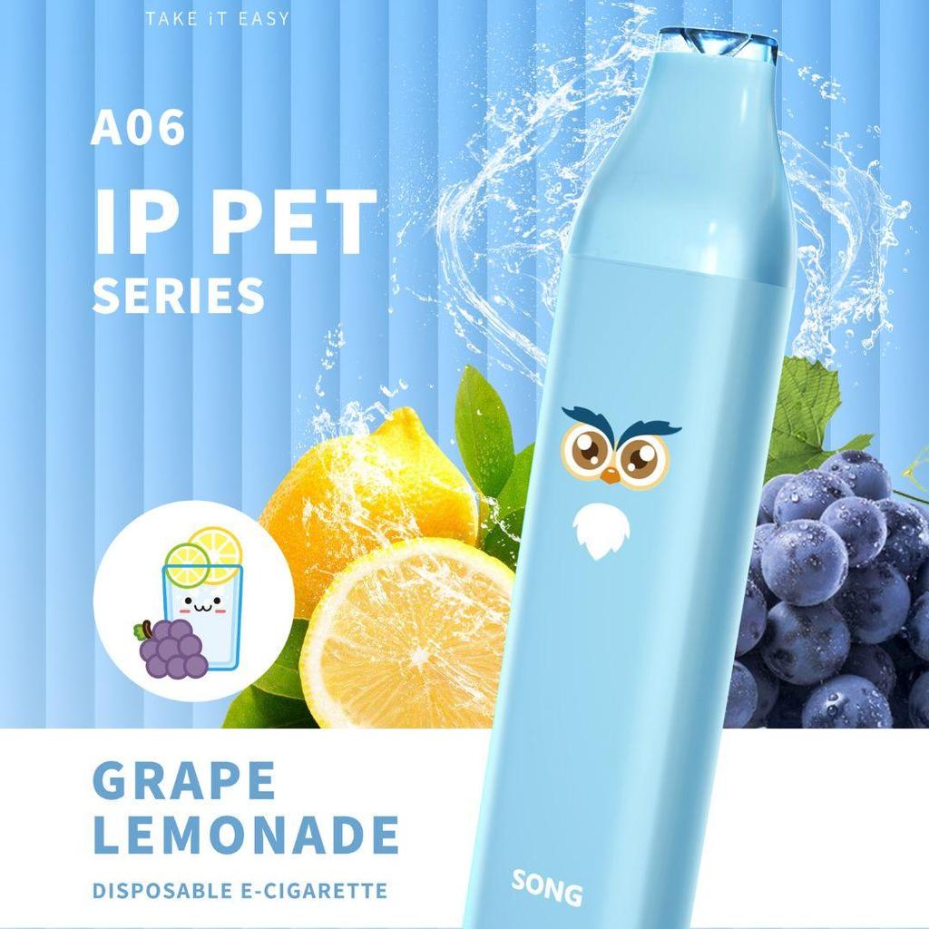 SONG IP PET Series - Grape Lemonade 8000 Puffs Disposable Pod Vape Sekali Pakai