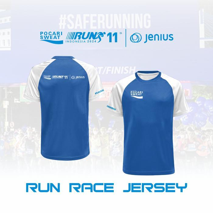 Jersey Run Race Pocari Lengan Putih