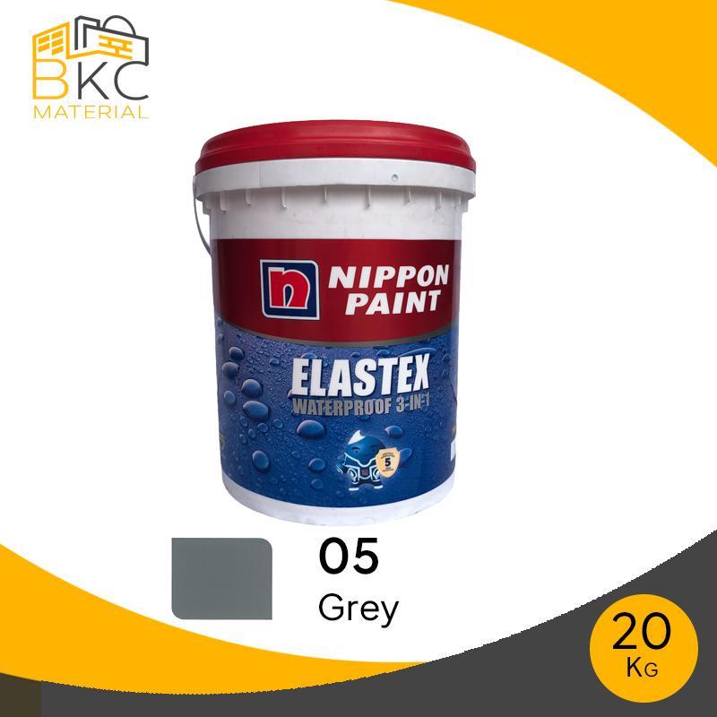 Cat Waterproofing Anti Bocor Nippon Elastex Pail 20 KG 05 Grey Abu-Abu Abu Abu