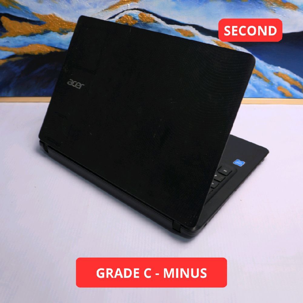 ACER ASPIRE ES1-432 CELERON N3350 2 GB (14") GRADE C - MINUS LAPTOP SECOND ORIGINAL SINAR MUTIARA CE