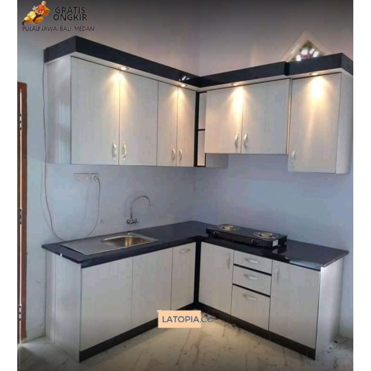 Kitchen Set Minimalis Non Rakitan Harga Per Unit Bukan Per Meter Sudah Dilapisi Anti Panas Dan Gores