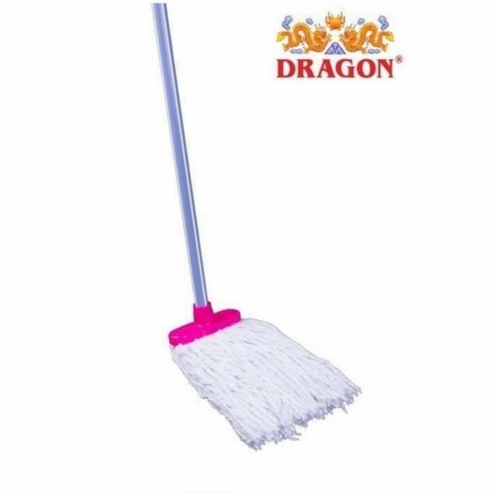 Pel Lantai SUMBU 18 Dengan Gagang Besi DRAGON / Mop Pel Lantai Kain SUMBU 18 Dragon
