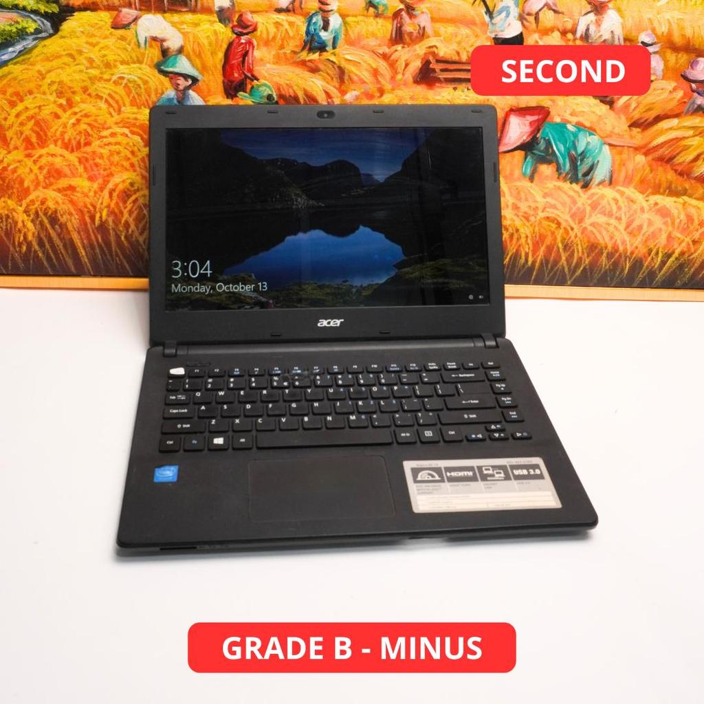 ACER ASPIRE ES1-431 CELERON N3060 2 GB (14") GRADE B - MINUS LAPTOP SECOND ORIGINAL SINAR MUTIARA CE