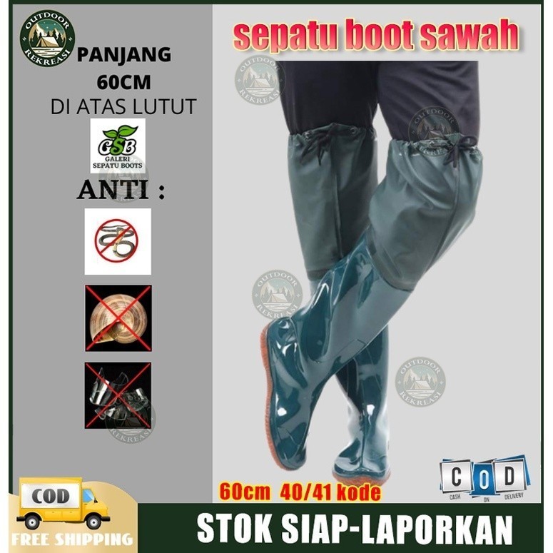 Sepatu sawah panjang / sepatu bots panjang pria sawah / sepatu but pria panjang / sepatu sawah / sep