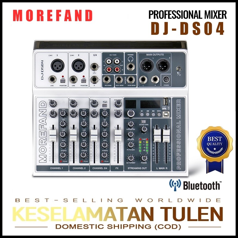 mixer sound audio system Bluetooth dsp USB 6 channel mini audio interface for recording 48v mixer wi