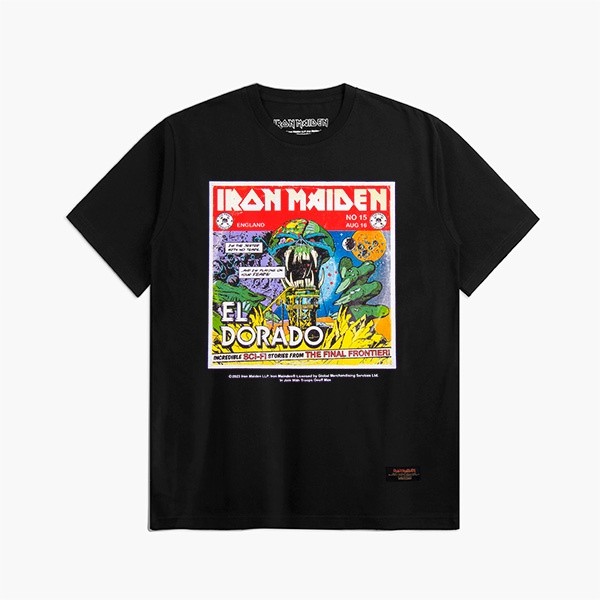 Geoff Max X Iron Maiden - El Dorado SS Black | T-Shirt | Kaos | Lengan Pendek | Kaos Pria Wanita