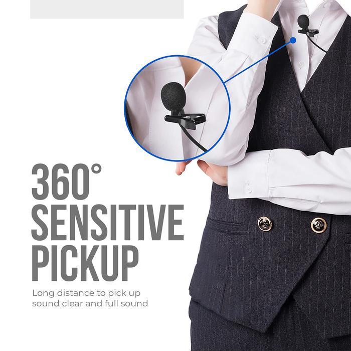 Mic Clip on Wireless Profesional Vlog 4 orang Live Streaming HP Vlog