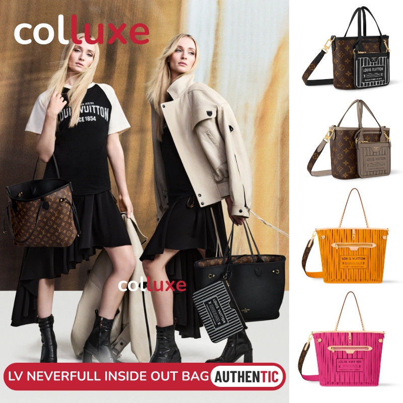 Louis Vuitton LV Model tas Neverfull Bandoulière Inside Out BB Shoulder Bag Tote Bag