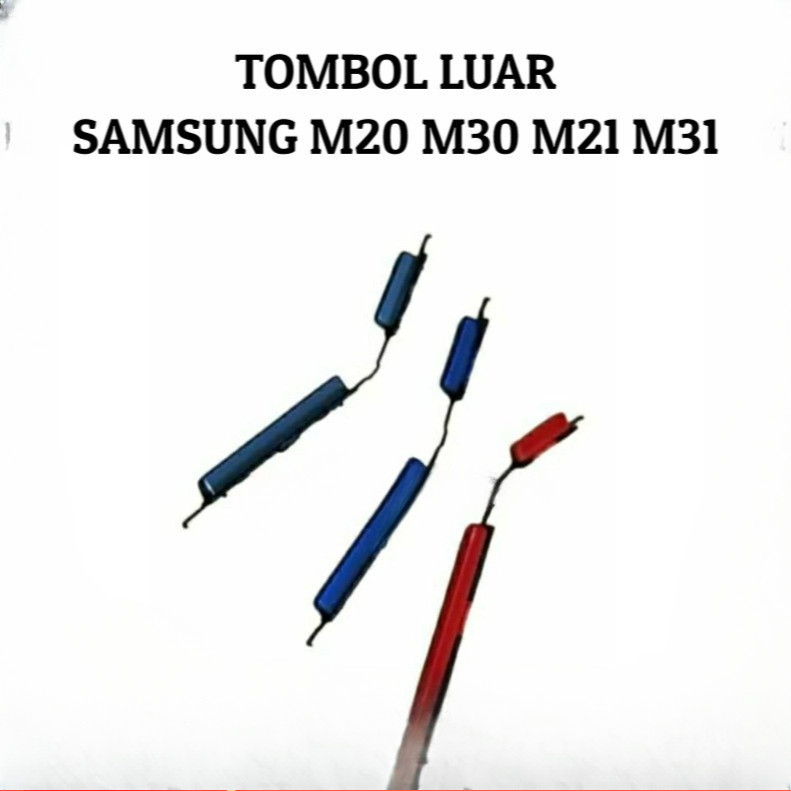 Tombol Luar Set Power Volume Samsung M21 M31 M20 M30 M30S Flexible | Sparepart Keypad Body Luar Peng