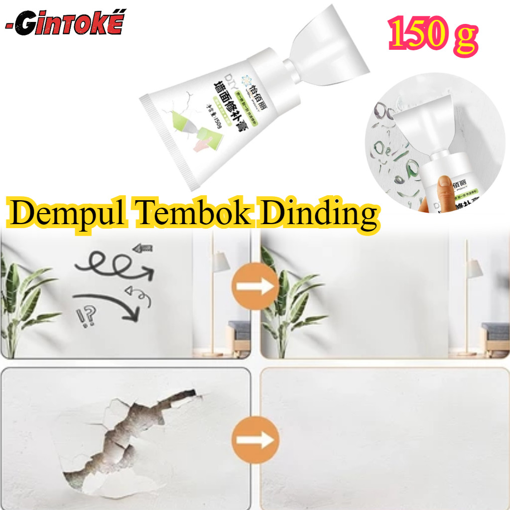 150g Dempul Tembok Dinding/ Lem Semen Penambal Tembok Instan Serbaguna Pasta/ Dempul Dinding