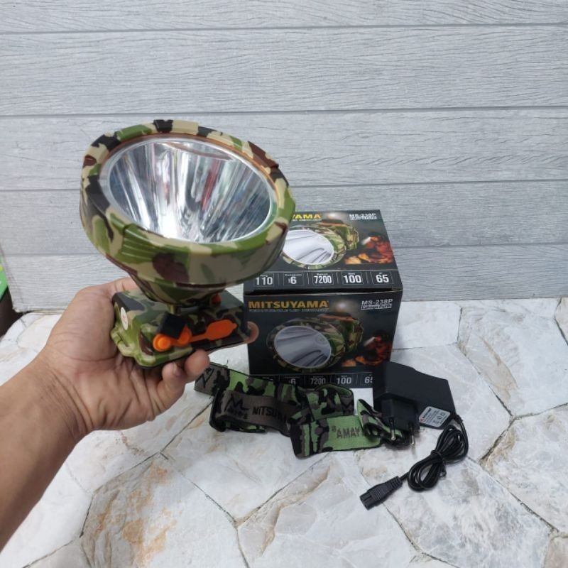 mitsuyama senter kepala jumbo ms-238p cahaya putih 100w