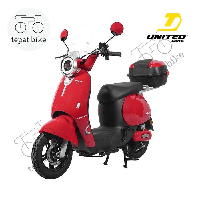 Sepeda Listrik United Bike Milano V1  Baterai Lithium Electric Bike United - Merah