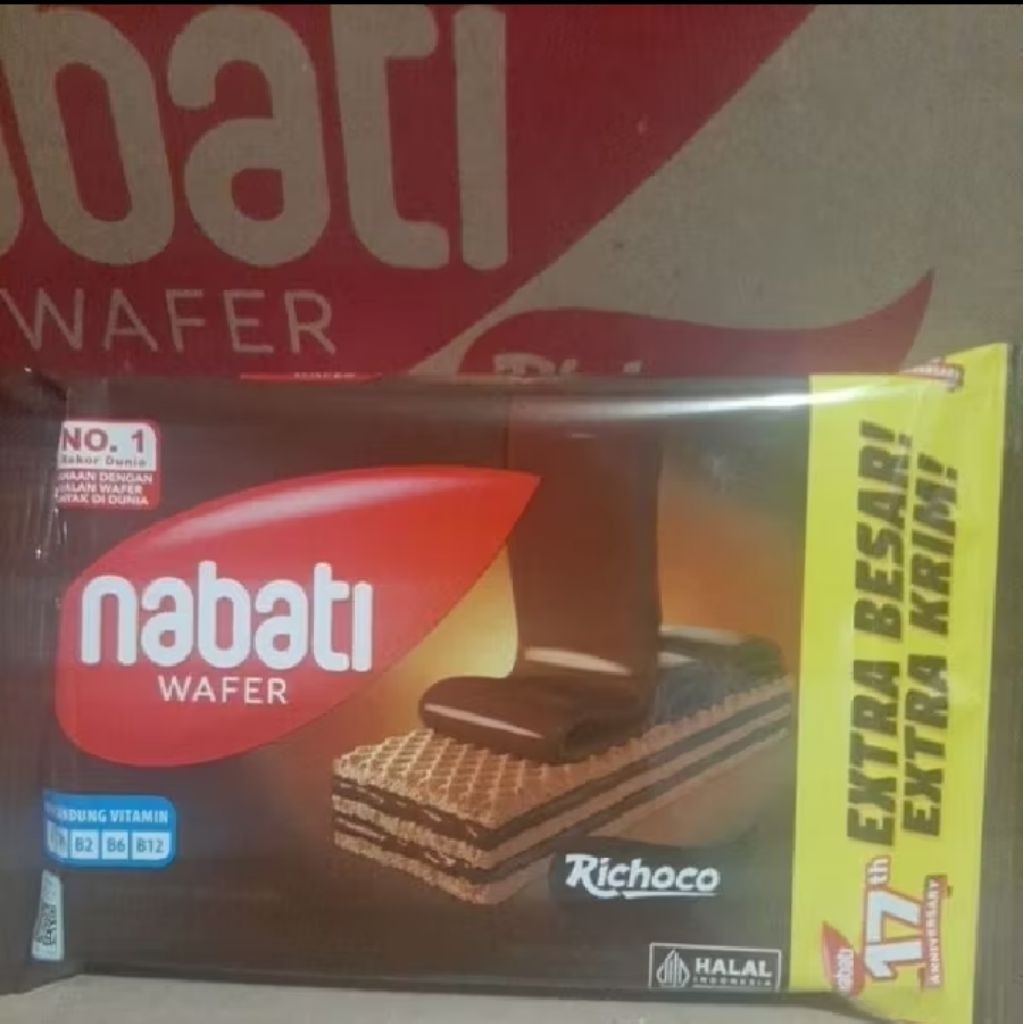 newNabati Wafer Eceran 2000 1Karton Isi 60 Pcs - Wafer Nabati Coklat - Nabati Wafer Keju