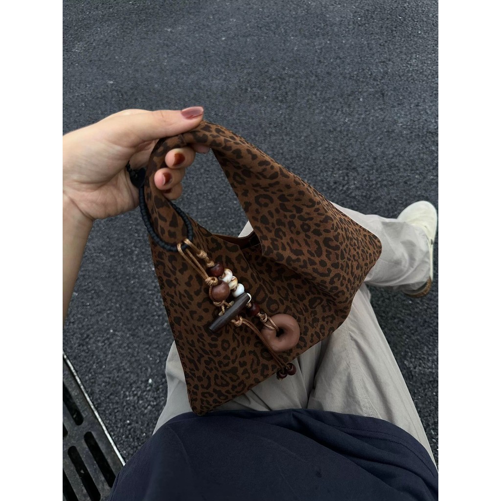 Tas Tote Cetak Macan Tutul Super Populer Tas Fashion Niche Tas Bahu