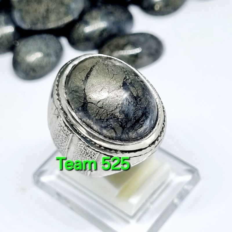 Cincin batu Badar perak ereke / sigori lafau / cincin pria Natural 100%