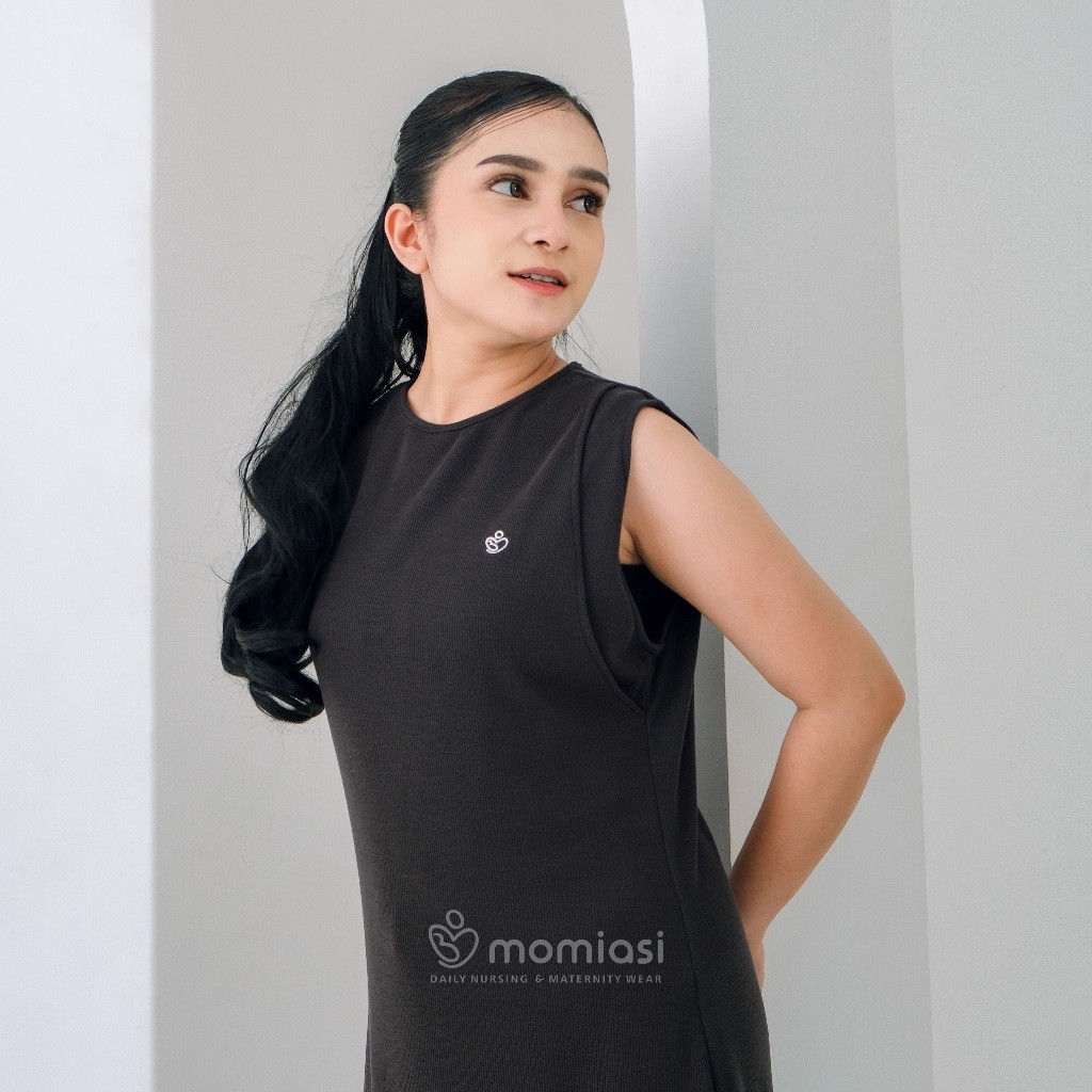 AANTOI SELLER Momiasi - Olivia Inner Dress Knit Premium - Sleeveless Inner Dress - Inner Dress Tanpa