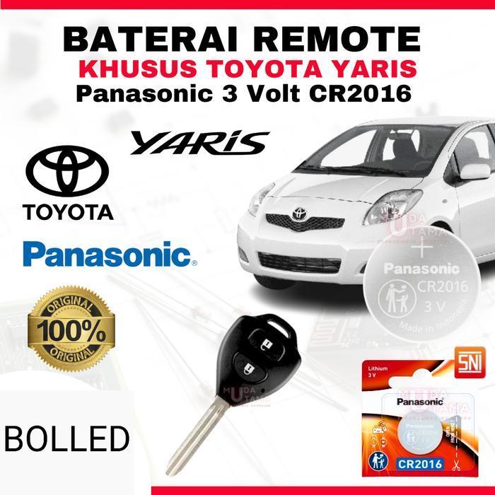 Bolled Baterai Remote YARIS - ORIGINAL PANASONIC CR2016 | Battery Remote TOYOTA YARIS | Baterai Kunc