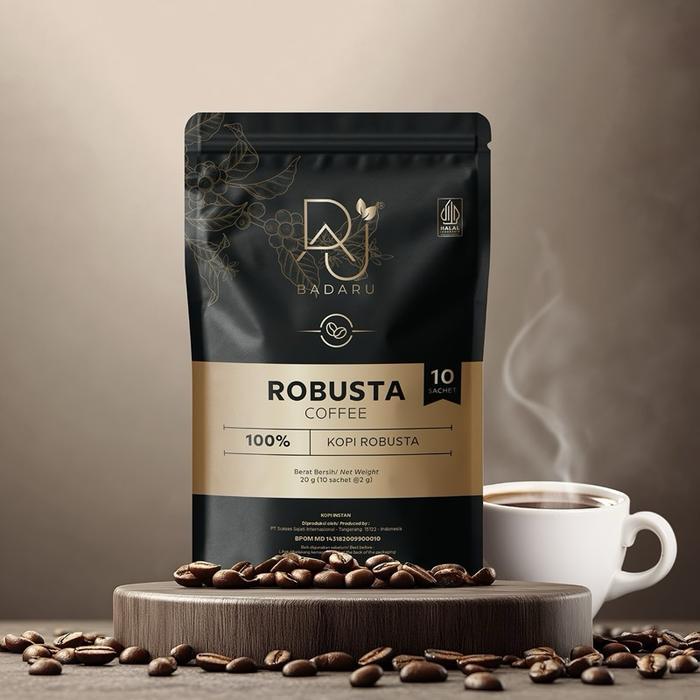 PROMO  KOPI ROBUSTA KOPI HITAM TANPA AMPAS [KOPI BADARU 100% ROBUSTA] SACHET 2GR / ESPRESSO INSTAN -