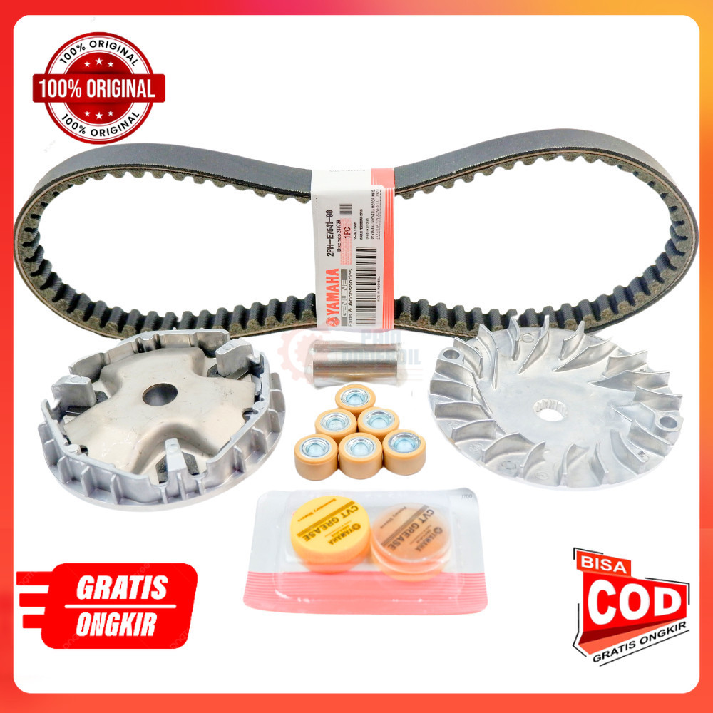 Paket Kirian Mio Sporty - VanBelt Mio Karbu Komplit Paket CVT Mio Sporty 5TL onderdil motor part Ori