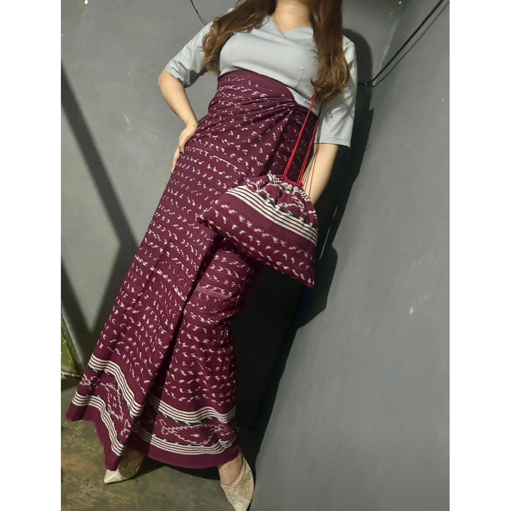 new sarung tenun etnik jepara+tas sepu toraja / sarung blangket toraja / sarung tenun toraja