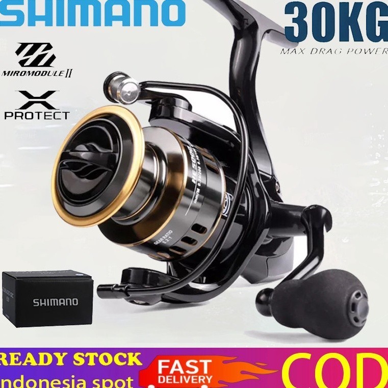 Sudah READY SHIMANO HE57 Reel Pancing Tarikan Max Drag 3KG Reel Spinning Gear 52 1 Gagang CNC Spul L