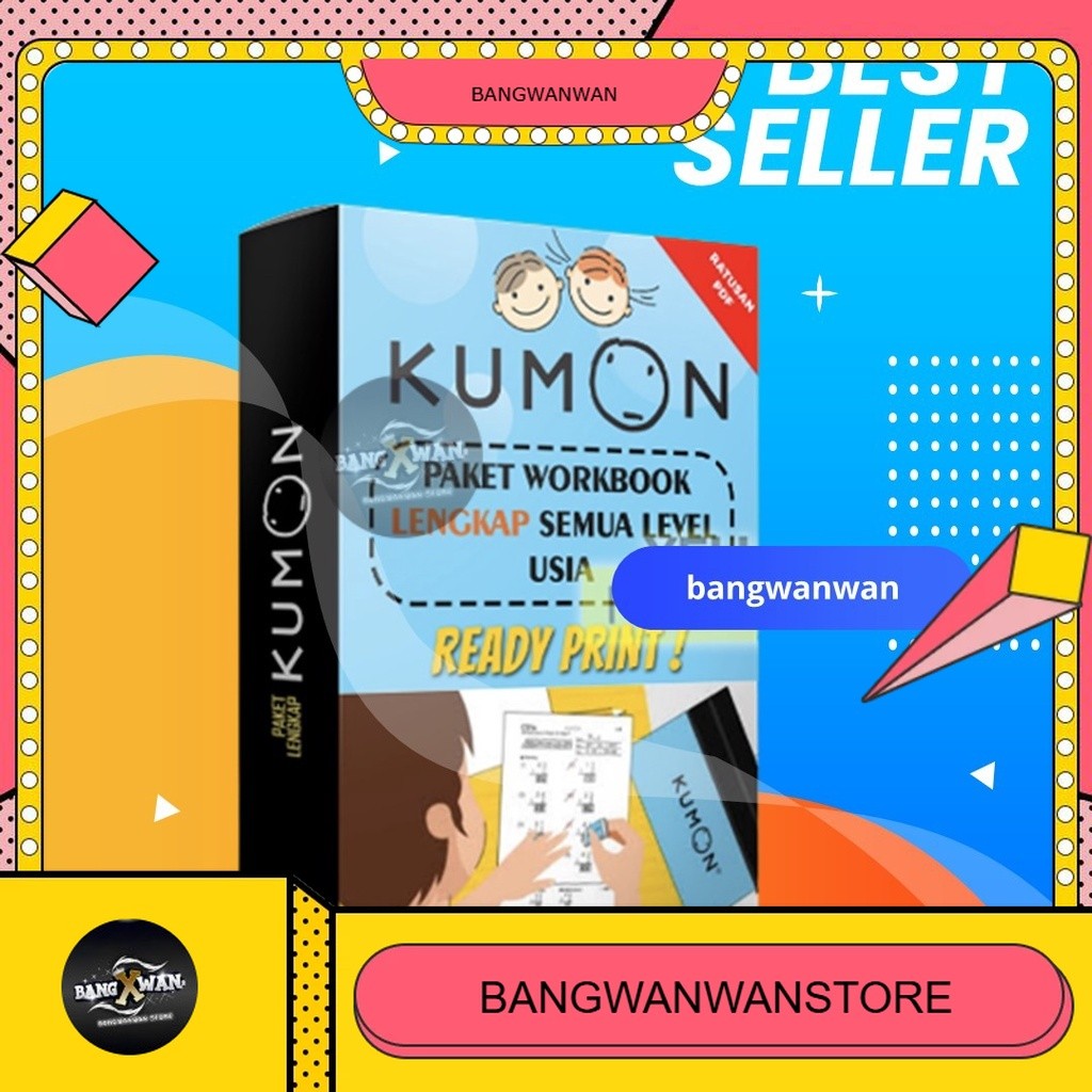 PAKET BELAJAR KUMON LENGKAP - Semua Level Usia 2-8 THN - Materi Soal Belajar Anak Print Ready