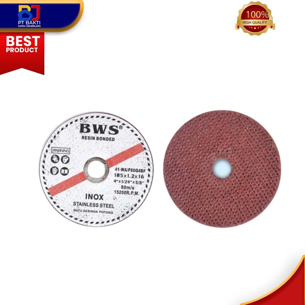 BATU GERINDA POTONG 4 INCH BWS/ KOTAK  / MATA GERINDA  / BATU GURINDA POLES BWS