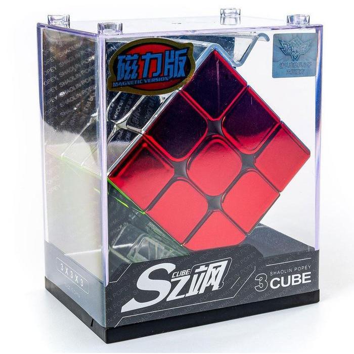 Magic Cube Magnetic Cyclone Boys Metallic 3x3 M Puzzle Kubus Magnetik 3x3x3 Stickerless