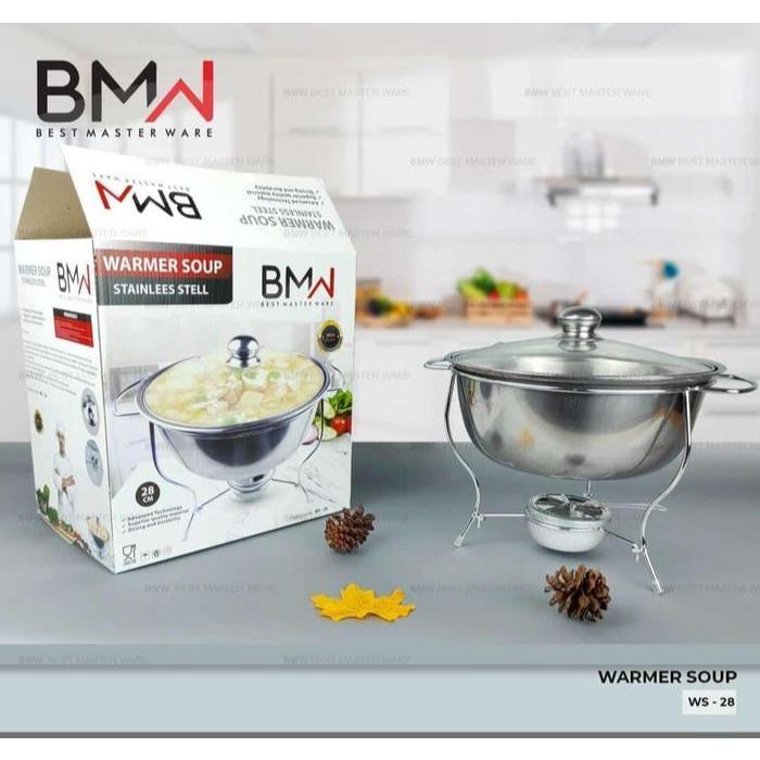 Panci Soup Warmer BMW With Food Warmer Feature Serving Dish Bowl - Panci Sop Prasmanan mbum