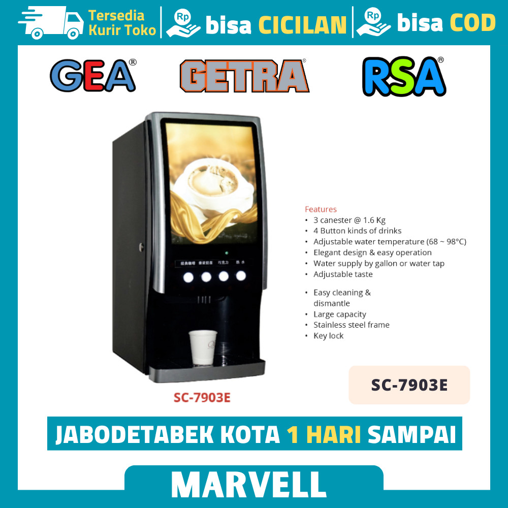 PROFESSIONAL MIX COFFEE DISPENSER GETRA SC-7903E MESIN KOPI INSTAN