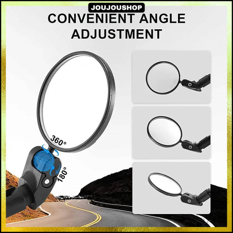 Kaca Spion Sepeda Bike Rearview Mirror Foldable Convex 1 Pair - YT05