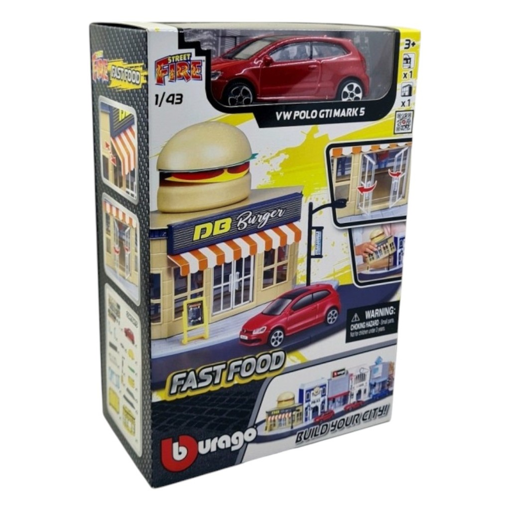 Bburago Build Your City Street Fire Fast Food