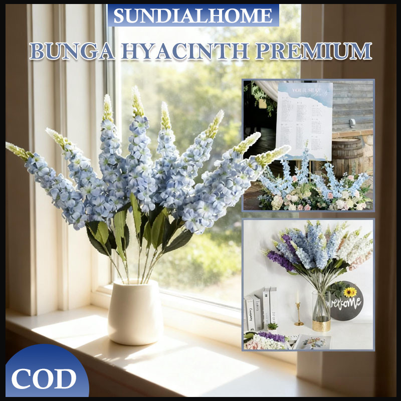 Bunga Sedap Malam/Bunga Sedap Malam Plastik Imitasi Oncidium/Bunga Hyacinth Premium Artificial 1 Tan