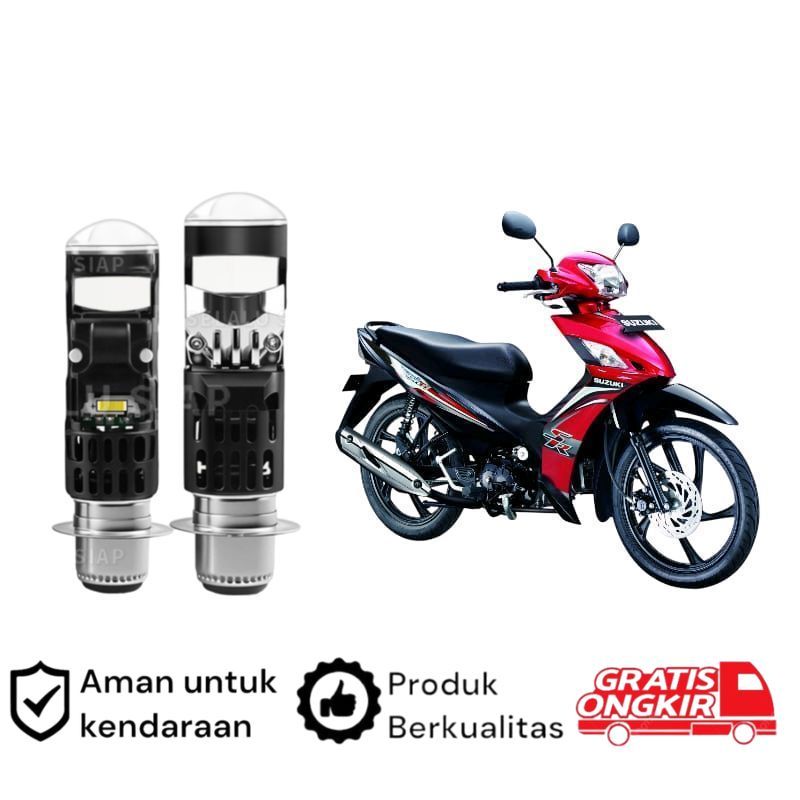 1pcs Lampu depan LED H6 Mini BiLED motor Suzuki smash FI Koko