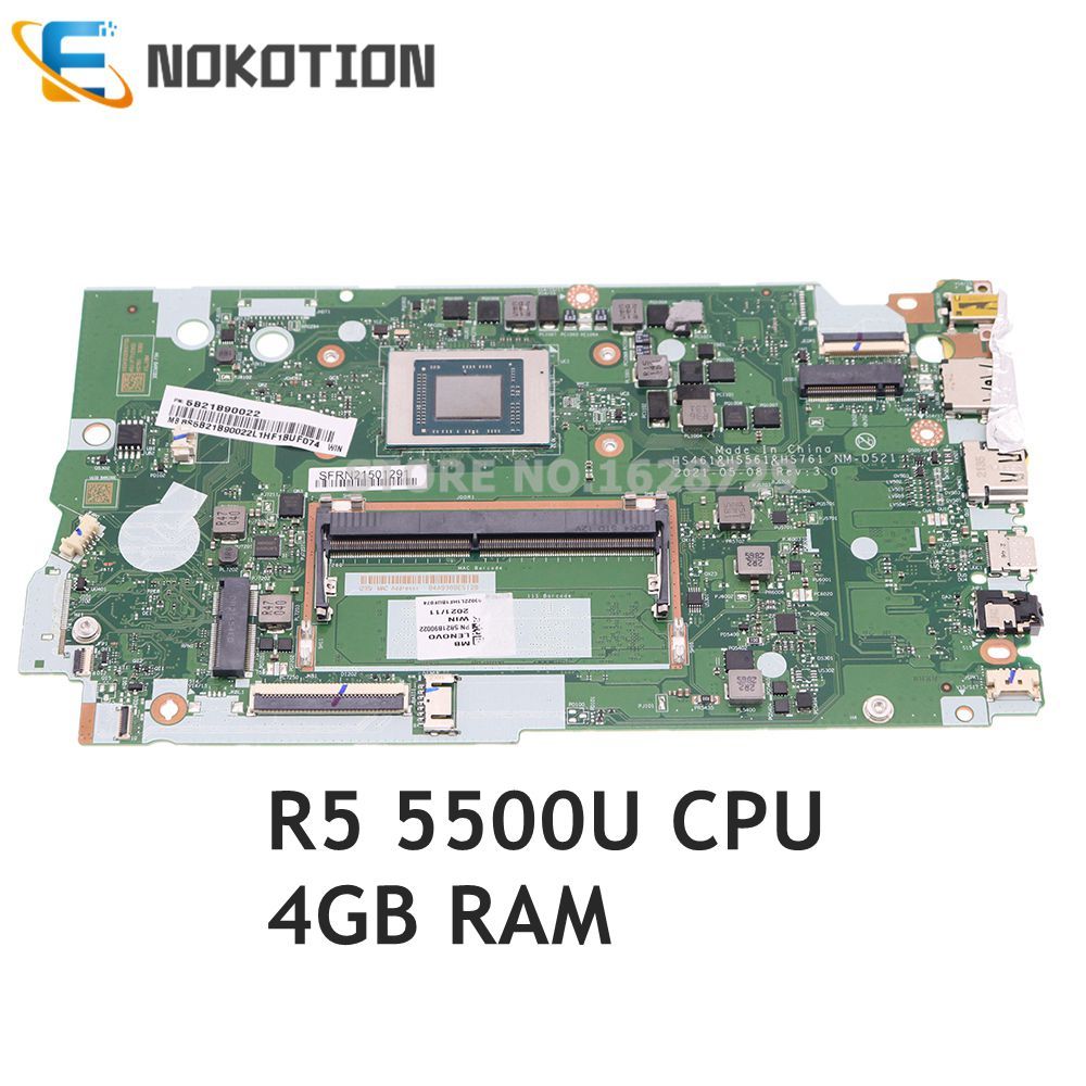 NOKOTION 5B21B90022 HS461 HS561 HS761 NM-D521 For Lenovo IdeaPad 3-15ALC6 Laptop Motherboard R5 5500