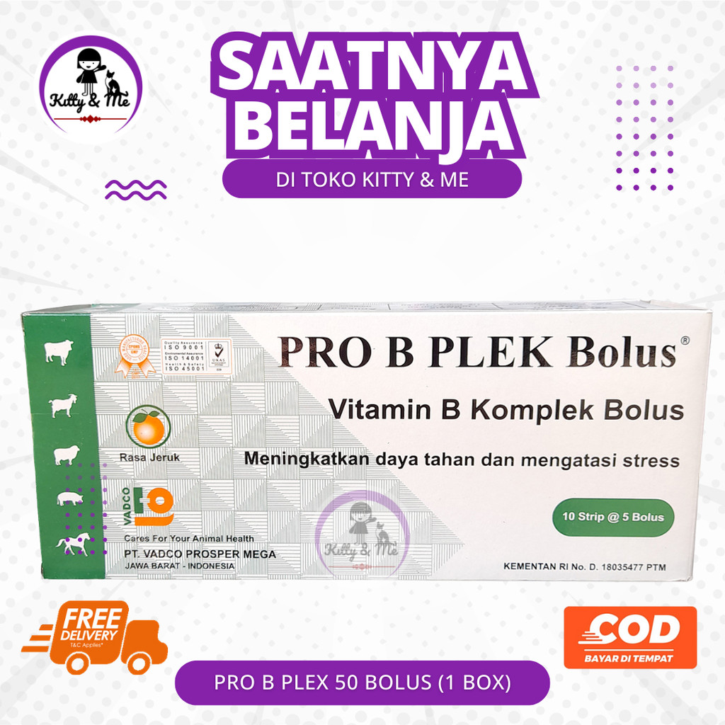 PRO B PLEX 50 BOLUS 1 BOX Vitamin B Komplek Untuk Hewan
