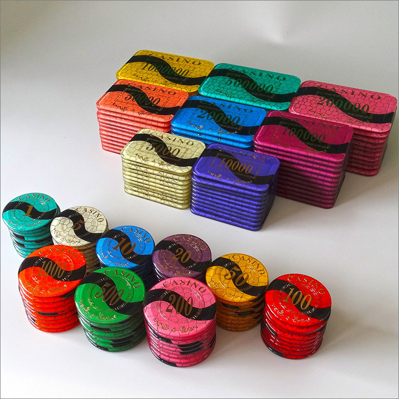 5pcs Texas Holdem Chip Square Chips, Acrylic Crystals, Hot Pressed Gold Square Tiles, Highvalue Chip