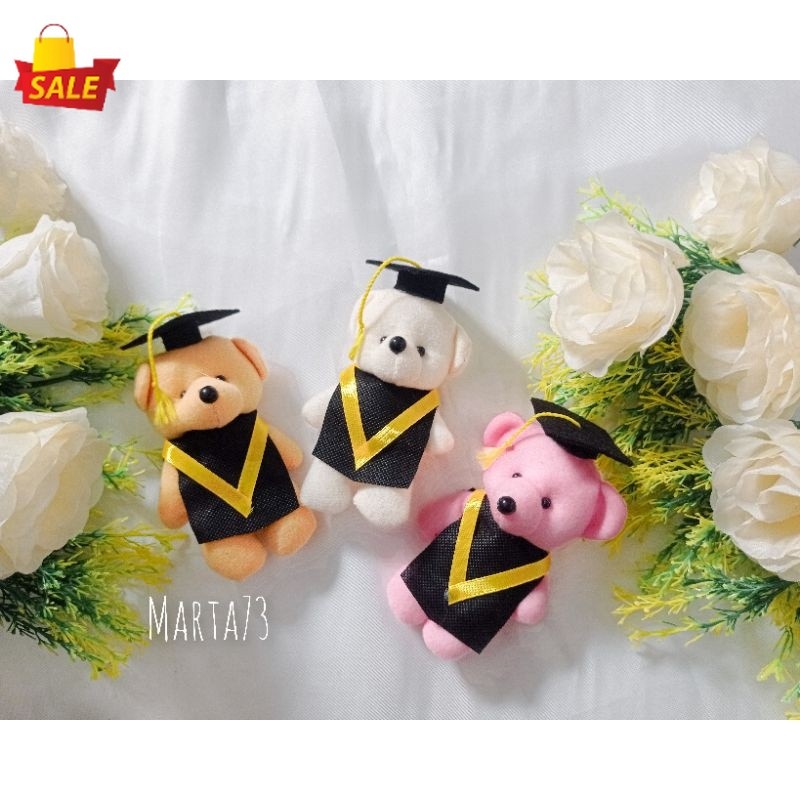 boneka wisuda murah MINI (9-11CM)/ pelengkap buket snack / pelengkap hampers / beruang wisuda boneka