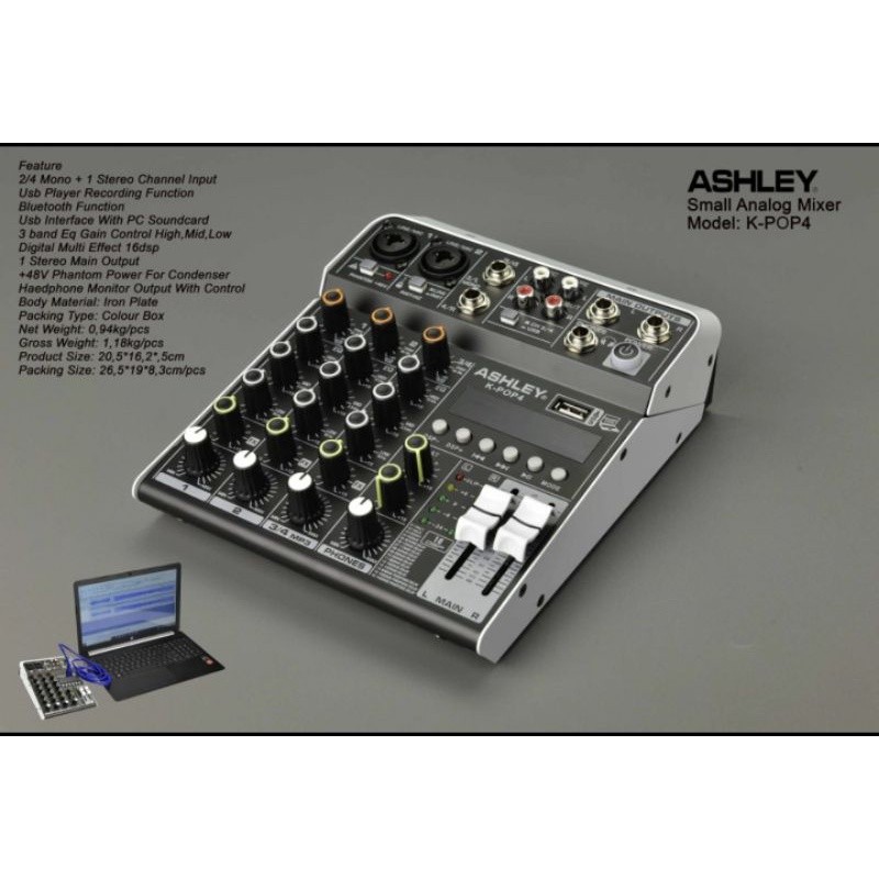 GS Mixer Audio ASHLEY KPOP4 KPOP 4 - 4 Channel ORIGINAL
