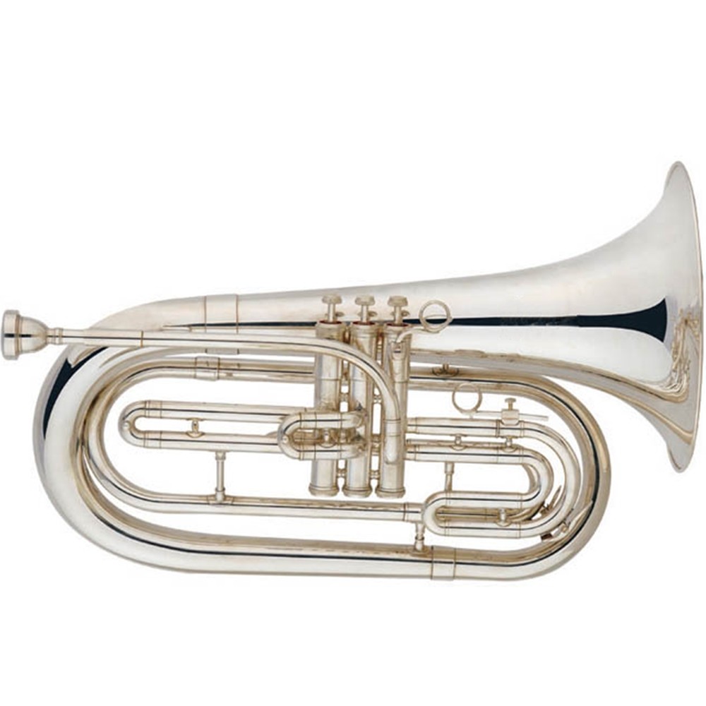Nickel plated Tone Bb Marching Baritone Horn