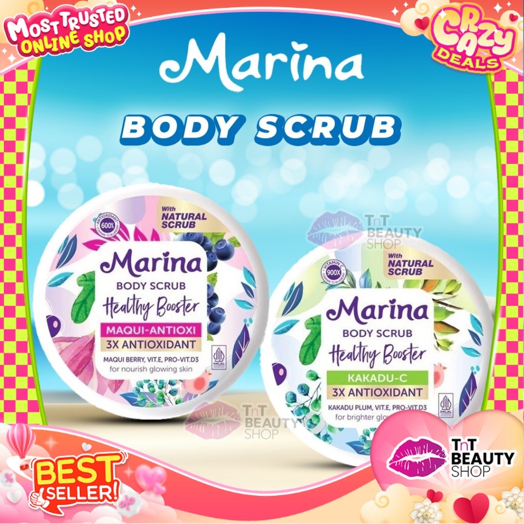 Marina Body Scrub Healthy Booster 185ml Series | TnT Beauty Shop