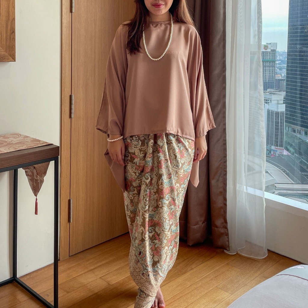 AF Setelan Kebaya Modern Batwing Set Kebaya Wisuda Kalong JUMBO Aneka Pilihan Warna