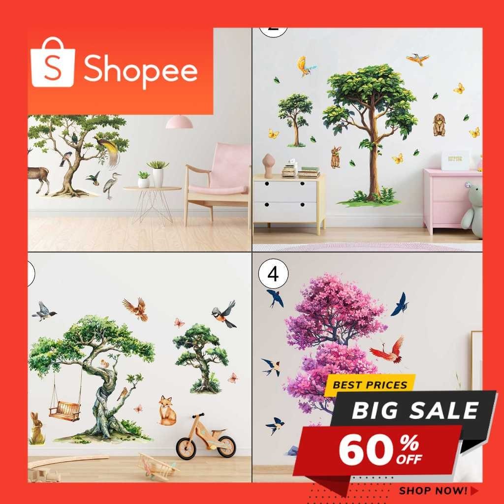Semesta Wall Sticker Pohon Stiker Dinding Wallsticker SMST