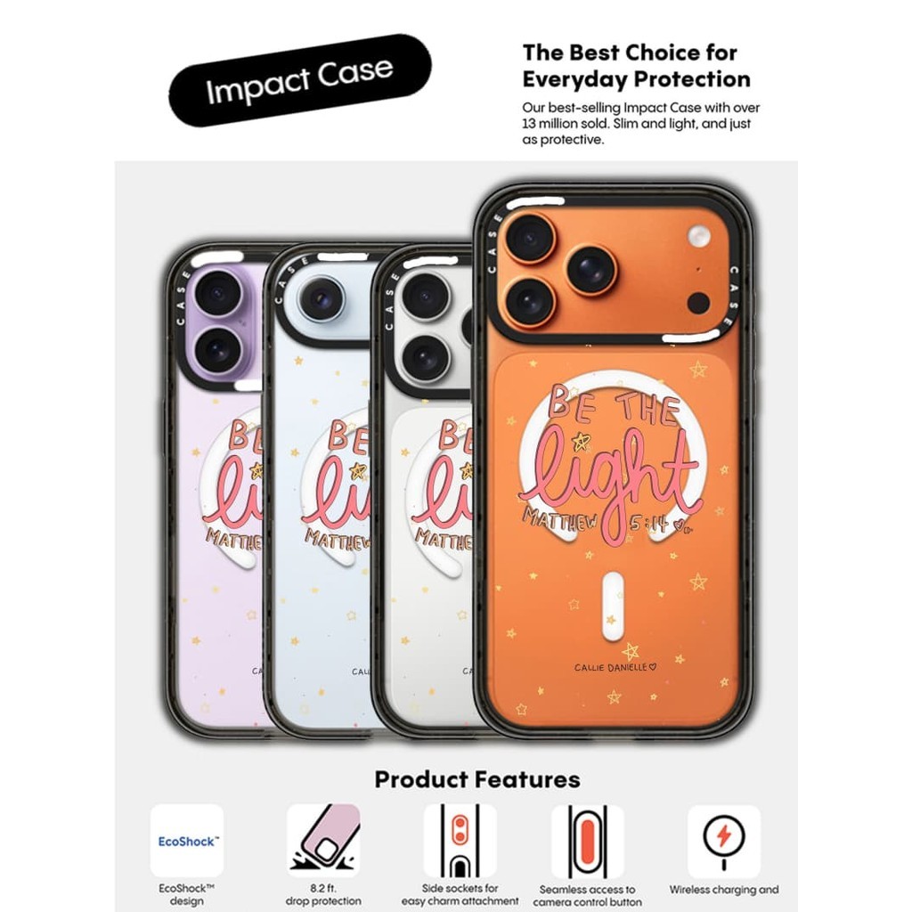 CASECASE X Jadilah Case Cahaya Black Edge Clear Hard Magnetic Suction Impact Case Untuk Apple IPhone