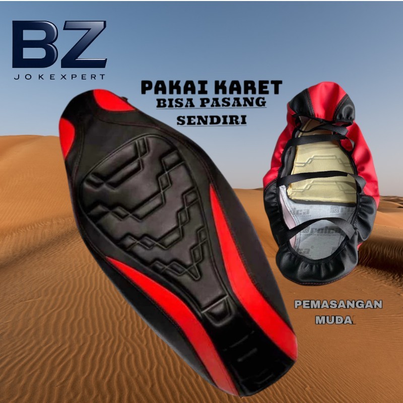cover jok motor NMAX PCX VARIO BEAT DLL PIRAMID (INSTANT KARET+TALI) UNIVERSAL PREMIUM  CUSTOM scoop