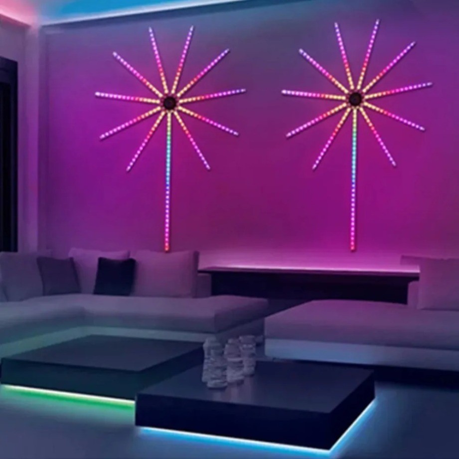 USB 5V Neon Strip RGBIC Firework LED Strip Light Bluetooth APP Control ristmas Party Decoration Musi