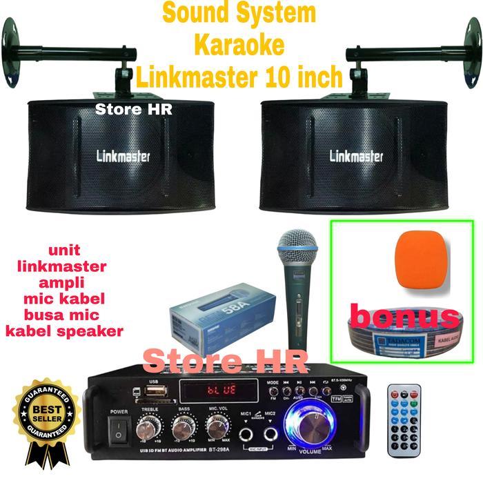 sound system karaoke terbaik 10inch linkmaster 10 inch paket 1