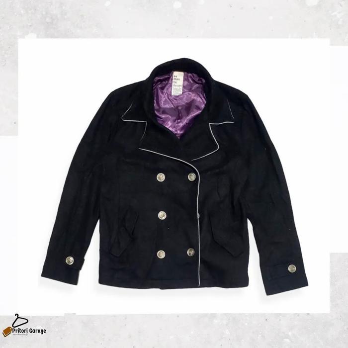 Harington Blazer Jacket Velvet Gakuran Semantic Design Black Purple