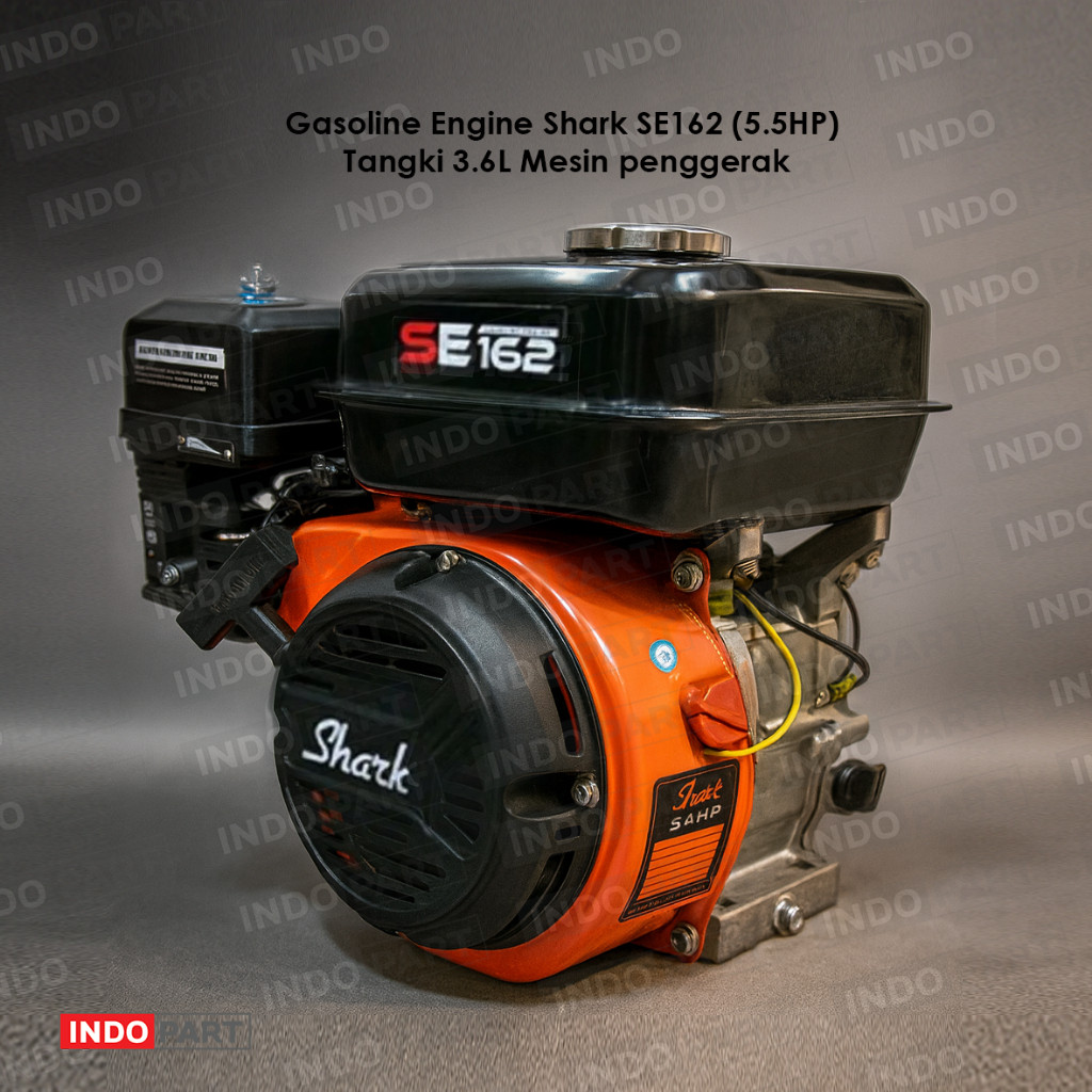 Mesin Bensin Shark SE162 5.5HP Tangki 3.6L Mesin Penggerak 4 Tak 163cc